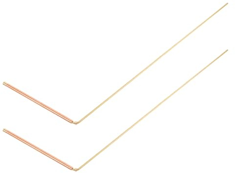 Toyvian 2 Baguettes de Sourcier en Cuivre Pur 99% – Tiges de Détection Métalliques Légères et Compactes – Outil Polyvalent pour Radiesthésie Chasse aux Fantômes et Recherche D’Or –