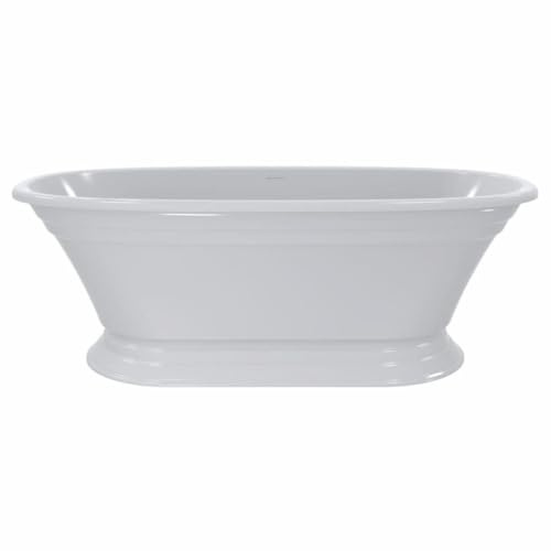 Casa Padrino Baignoire autoportante de luxe Art Déco Blanc brillant 175 cm