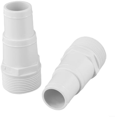 Advokingtap Adaptador de manguera de piscina de 32 mm, 38 mm, flujo de agua mejorado, ajuste seguro, conector de filtro de 1.25 pulgadas y 1.5 pulgadas para piscinas sobre el suelo, bombas, skimmers