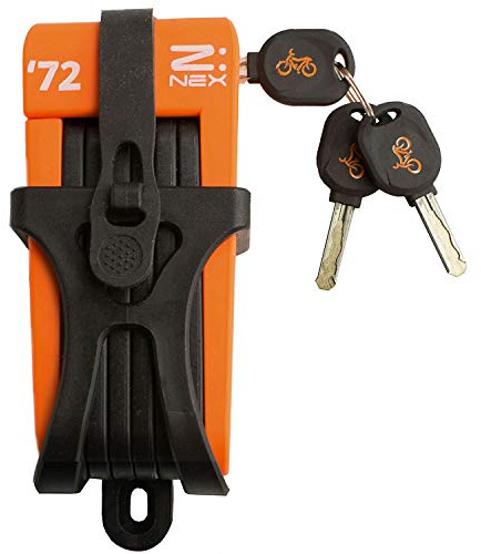 ZNEX Fahrradschloss/Faltschloss/Gliederschloss mit hoher Sicherheitsstufe/Speziell gehärteter Stahl / 8 Glieder/sehr leicht & kompakt - nur 686g / inkl. Transporttasche/Halterung