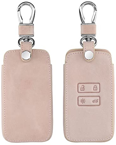 kwmobile Schlüsselhülle für Renault 4-Tasten Smartkey Autoschlüssel (nur Keyless Go) Hülle - Autoschlüssel Schlüssel Hülle - Schlüsselcover aus Kunstleder in Rosegold