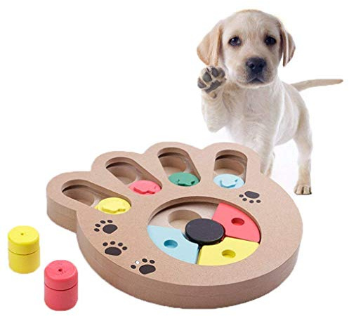 YJZQ Jouet Chien Intelligence Éducatif Interactif - Jeu de Dissimulation et Distributeur de Croquettes pour Chien et Chat