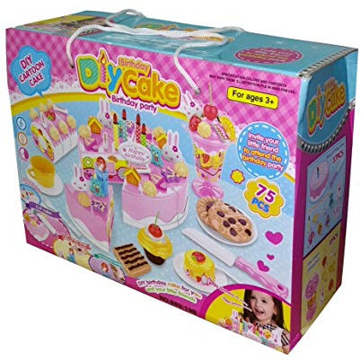 lvl25 LEVEL25 Tarta de Juguete cumpleaños, 75 Piezas. Incluye Vela con luz, Canta canción Happy Birthday y aplausos. Incluye Caja