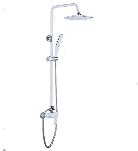 Duschamatur Duschpaneel YUNRUX Thermostat Duschset Regendusche Duschkopf mit Handbrause Duschsystem mit Thermostat Regendusche Duschset Duschsäule Duscharmatur Brausethermostat Kopfbrause weiß