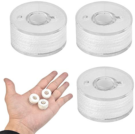 KLYNGTSK 3 Rouleaux Ligne de Pêche PVA Soluble Ligne de Pêche Tressée 20M Fil de Peche Truite Blanc Fil de Peche Carnassier pour Eau Douce ou Eau Salée