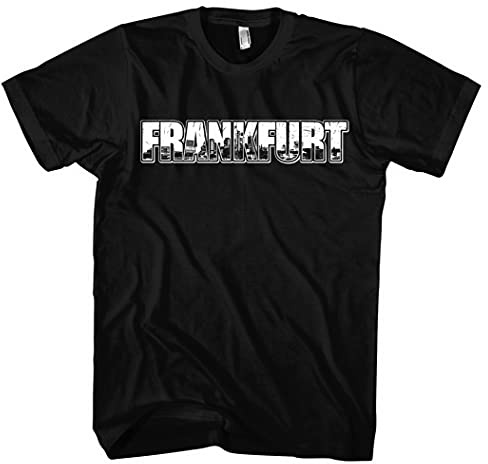 Frankfurt Vintage Skyline Herren T-Shirt | Stadt - City - Fussball - Sport - Frankfurt Shirt - Ultras