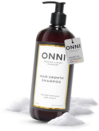 ONNI – Shampoo für Haarwachstum 500ml – Haarpflege mit Follicusan & Koffein – Hair Growth Haarshampoo für kräftiges, voluminöses Haar – mit wertvollen Extrakten – vegan, silikon- & parabenfrei