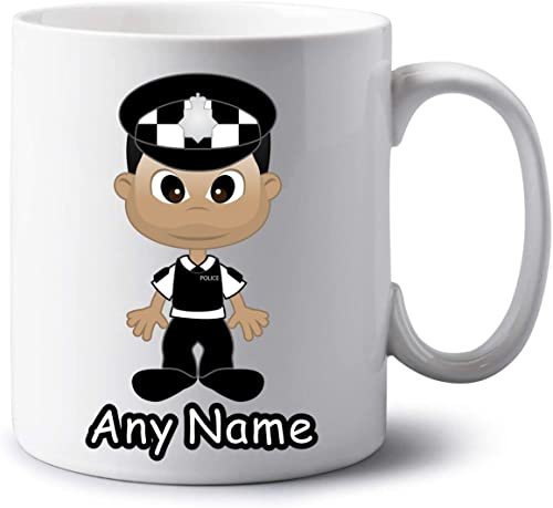 Police Gifts For Men - Personalised Jumbo Giant 20oz Police Mug Tea Coffee Cup - Male Police Officer Policeman Novelty Gifts Presents Idea (Asian)