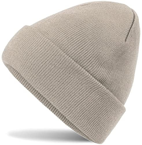 Hatstar Wintermütze | Damen Beanie Mütze | Herren Feinstrick Beanie | für Frauen Männer Unisex | Cuffed Hats Weich & Warm