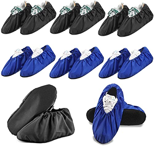 Anti-Rutsch Schuhüberzieher Mehrweg 8 Paar Staubfrei Überschuhe Wiederverwendbar Überzieher Rutschfeste Wiederverwendbare Schuh Abdeckungen Schuhüberzüge für die Meisten Erwachsenen EU 36-44