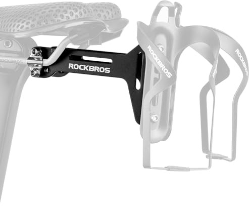ROCKBROS Bike Water Bottle Cages Saddle Cage Converter with Adjustable Angle Aluminum Alloy Lightweight Bicycle Bottle Holder Saddle Mount Adapter Suitable for Road Bike MTB