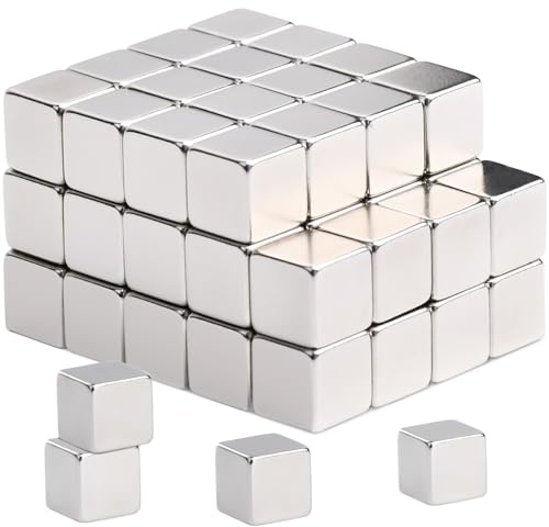 MIN CI 60 Stück Magnete Stark, 8x8x8mm Neodym Magnete, Magneten für Magnettafel, Magnets Klein, Mini Magnets, Kühlschrankmagnete, Whiteboards Magnet