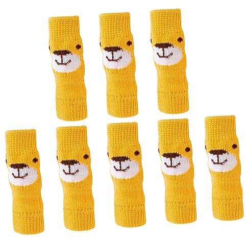 2 Sets gelbe Hundebeinsocken entzückende Beingelenkschutzabdeckungen für Haustiere zur Unterstützung bei Wunden und Verletzungen für ältere Hunde und Welpen