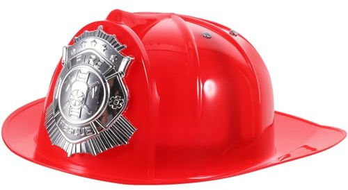 SAFIGLE Kinder-Feuerschutzhut - Simulations-Schutzhelm Für Rollenspiele Umweltfreundlich Und Sicher Einheitsgröße Ideal Für Feuerwehrmann Kostüme Und Pädagogisches Spielzeug
