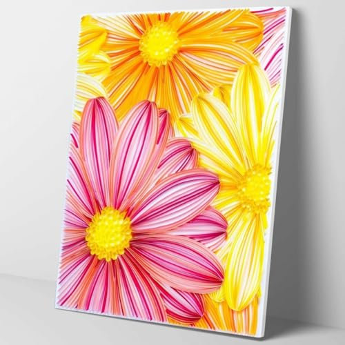 Quilling Set Streifen Schöne Blumen 40x50 cm - Bild Set Quilling, DIY Kinder und Erwachsene, Bilder aus bunten Papierstreifen kreieren, einfach in der Ausführung