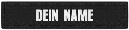 Namenspatch 12x2,5cm personalisiert schwarz dein Name Namensschild #43999