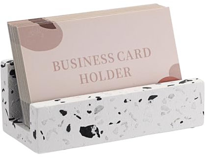 Hipiwe Terrazzo Business Card Holder for Desk, Business Gift for Women Men