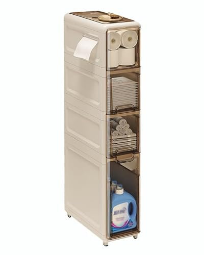 JRHTD Kleiner Badezimmerschrank, Küchenschrank Badezimmerschrank Schmal Kommode Badschrank for Wohnzimmer, Küche, Flur(93cm)