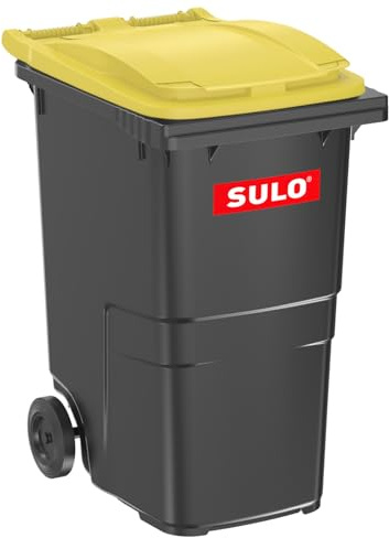plasteo Sulo CITYBAC CLASSIC Mülltonne 360L Grau mit gelben Deckel