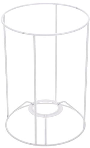 Lampenschirm Eisenrahmen Weiß 42mm aus Eisen für Tisch und Deckenlampen | Lampenschirm Gestell, Glatt, Firm und Korrosionsbeständig, Anti Rust, für Licht