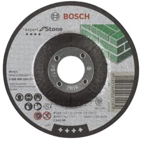Bosch Professional 1x Trennscheibe Gekröpft Expert for Stone (für Stein, C 24 R BF, Ø 125 mm, 2.5 mm, Zubehör Winkelschleifer) (Packung mit 10)