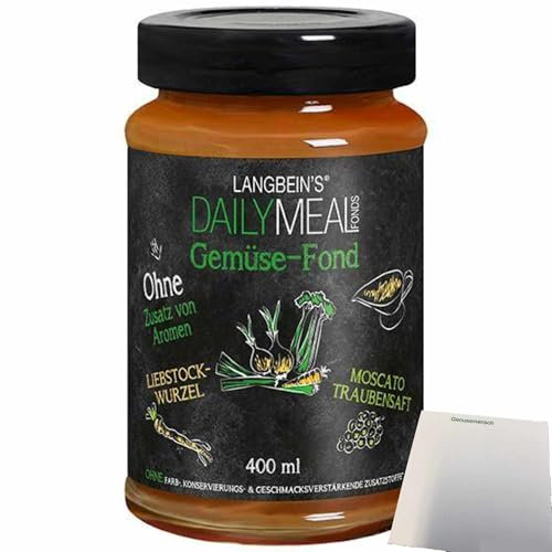 usy Bundle für Langbeins DailyMeal Gemüse Fond (400ml Glas) + usy Block