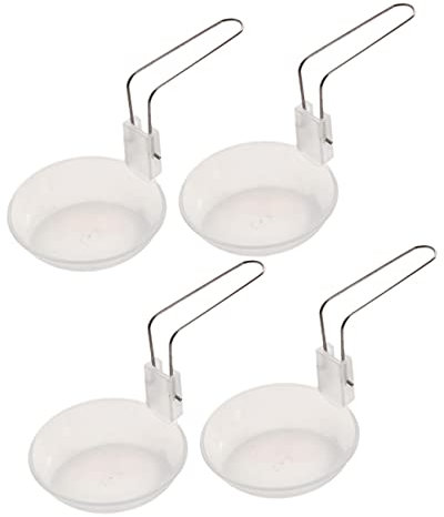 IMIKEYA Set di 4 Pieghevoli Portatili per Cucina da Esterno e Campeggio, in Bianca Manico e Superficie Liscia per Caccia e Campeggio