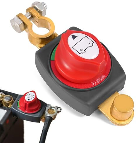 Batteriehauptschalter, Autobatterie Trennschalter, Trennschalter Wasserdicht, Batterieschalter Auto 12V-48V für Auto Motorrad Marine Boat Caravan Yacht Bus Boot Reisen
