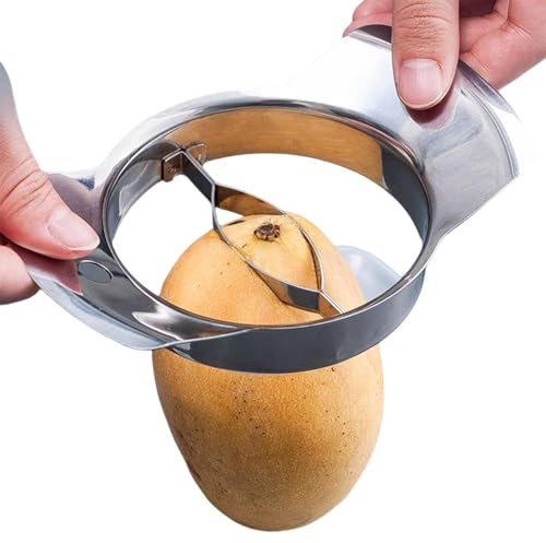 BommFu Taglia Mango | Strumento Per Rimuovere Il Nocciolo Del Pelapatate Per Mango | Spaccamango In Acciaio Inossidabile 304 - Divisore Per Frutta, Affettatrice Per Mango, Divisore