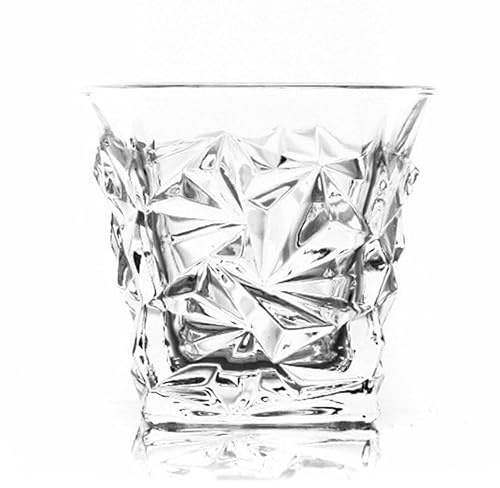 Ciieeo 2Pcs Creative Diamond Cut Whiskey Glasses Lead Transparent Wine Cups for Whiskey Beer and Creative Decoration for Indoor and Outdoor Use