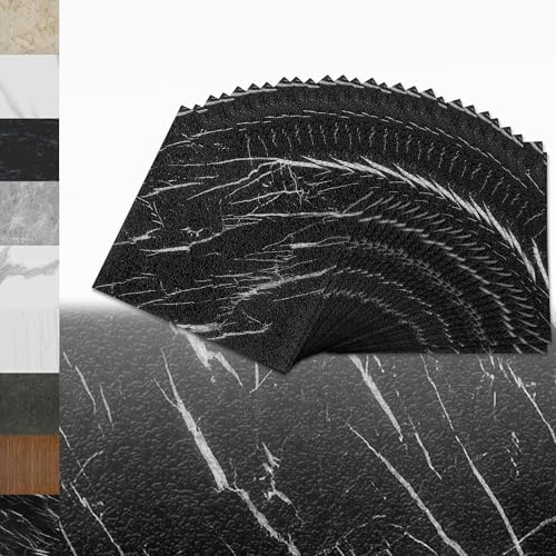 Froadp - Rivestimento per pavimenti in PVC autoadesivo - 30 x 30 cm - Aspetto piastrelle quadrate - Rivestimento in vinile - Per soggiorno, cucina e balcone - Antiscivolo - Impermeabile