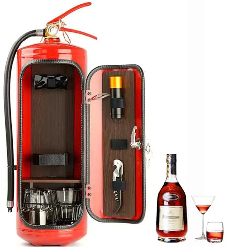 Extincteur de bar, mini refroidisseur de vin créatif en forme d'extincteur, boîte de rangement pour vin, cadeau pour les amateurs de whisky pour homme
