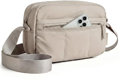bagsmart Puffy Camera Sling Bag,Camera for DSLR and Lenses Crossbody Bags | Lightweight WaterproofCameras Case Photography Travel Bag with Adjustable Strap Bag for Sony,Canon,Fuji,Nikon