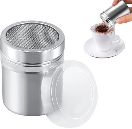 Saupoudreuse Sucre Glace,Saupoudreuse,Saupoudreuse Cacao,Saupoudreuse En Inox À Toile Métallique,Pour Dreuse Poudrier Tamiseur,Saupoudreuse À Sucre Glace,Pour Chocolat Epice Perlé Farine