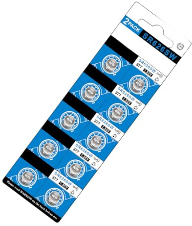 CAZSTYK Piles bouton AG4 LR626 - Sources d'énergie pour gadgets portables et appareils ménagers - Construction sécurisée AG4/LR626/SR626/377/377A - Pile bouton en métal
