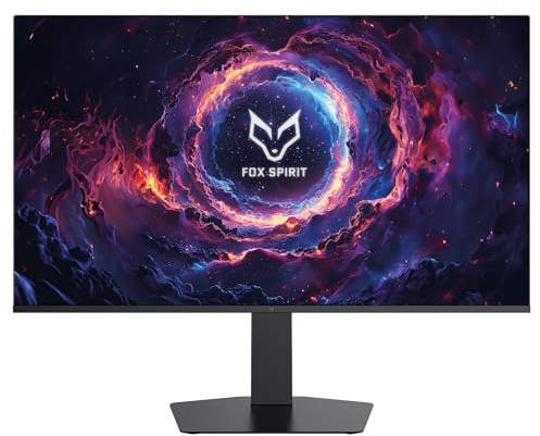 Fox Spirit OL270 - Écran PC Gaming 27 OLED QHD - 280Hz - 0.03ms - Pivot | 2x HDMI 2.1, 2x DisplayPort 1.4, hauteur réglable 120mm, VESA 75x75, Adaptive-Sync, Low Blue Light & Flicker-Free, ARGB