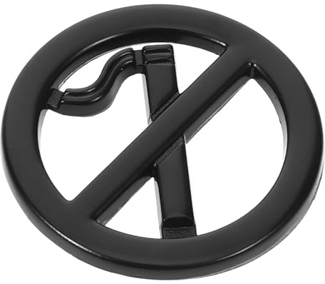 PACKOVE No Smoking Metal Labels for Cars No Smoking Stickers for Vehicles Dashboard Metal Stickers No Smoking Sign Decal Decoration No Smoking Car Vehicle Decals