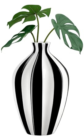Torre & Tagus 902839A Abstrakte Vase 11.5 schwarz/weiß