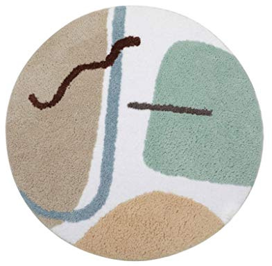 QL Area Rugs Redonda Alfombras Moquetas Círculo Talladas Mano Tejida Backed Suaves Alfombras Estar Comedor Alfombra Alfombra Círculo De La Sala De Estar, El Dormitorio, Niños Sala De Juegos, 2 Col