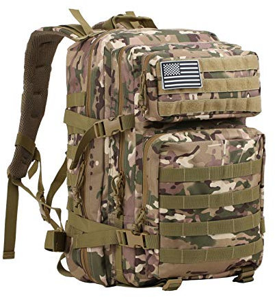 Supersun Militär Rucksack 45L Taktischer Bundeswehr Groß Herren Wasserdicht Outdoor Army Arbeitsrucksack Molle Armee Rucksack