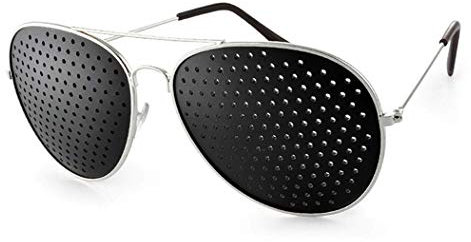 LIPIODOL Lochbrille Rasterbrille Augentraining Brille gezieltem Training Entspannung Gitterbrille mit faltbaren Bügeln