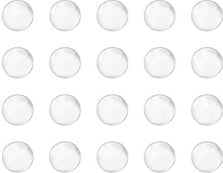 sourcing map 7mm Solid Round Clear Glass Ball Boiling Stones Soda Lime Glass Beads 100pcs