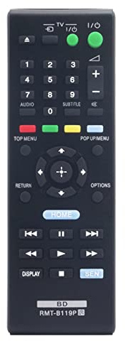 RMT-B119P Replacement Remote Control Compatible with Sony Blu-ray Recorder | BDPS490 BDP-S4100 BDPS1100 BDPS590 BDPS5100 BDPS3100 BDPS4100 BDP-S3100 BDP-S390 BDP-S190