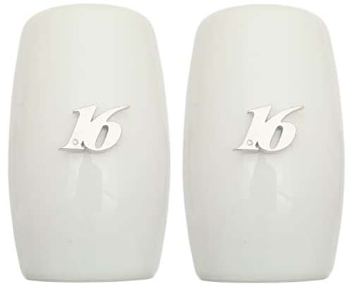 16th Birthday China Salt and Pepper Shakers Cruet Set Modern White CSP 528