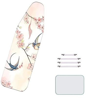 BLEDD 60x160cm/XXL Universal-Bügelbrettbezug, 2-lagiges Design, verdickt und hitzebeständig, mit elastischen Verschlüssen für einfache Installation, Bügelbrettbezug Gr