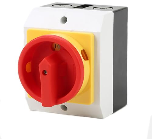 Geschlossener Drehtrennschalter, 380 V, 25 A, IP65, Universal-Drehnockenwahlschalter mit Gehäuse, Aufputzdose für den Innen- und Außenbereich