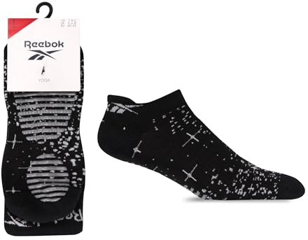 Reebok Chaussette Technique Yoga Pilates Unisexe - Ultra Confortable, Respirante, pour Séances Douces, Étirement Détente, Lavable, Lot de 1 Paire, Taille 43-45, Noir
