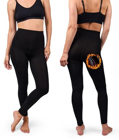 Basic Treasure 2-pack termo leggings dam svart 2XL, bekväm sportpassform