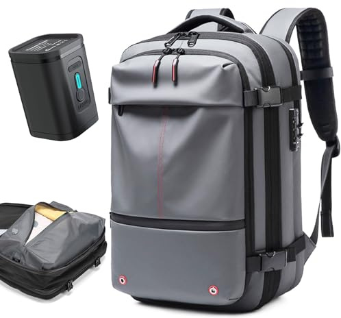Quincry Vacpack - Mochila al vacío expandible de 16 galones con sistema de compresión sellado, para viajes, L