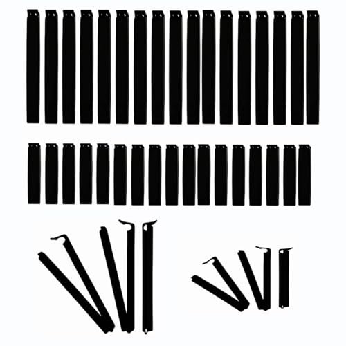 OMBRISA Verschlussclips 40 Stück, Tütenclips Länge 7/11cm, Verschlussklammern, Wiederverwendbare Gefrierbeutel Clips, Tütenverschlüsse für Versiegeln Gefrierbeutel, Snacks, Nüsse, Kaffee (Schwarz)